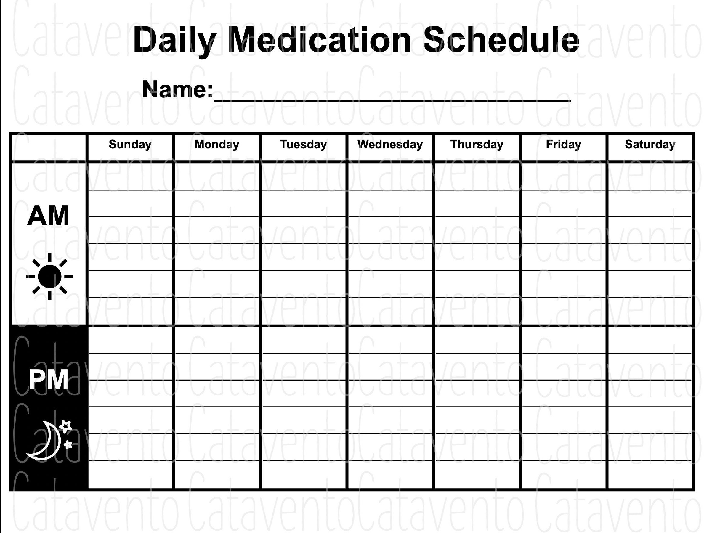 Medication Organization Sheets Home Med Chart PDF DOWNLOAD Medication Tracker Etsy