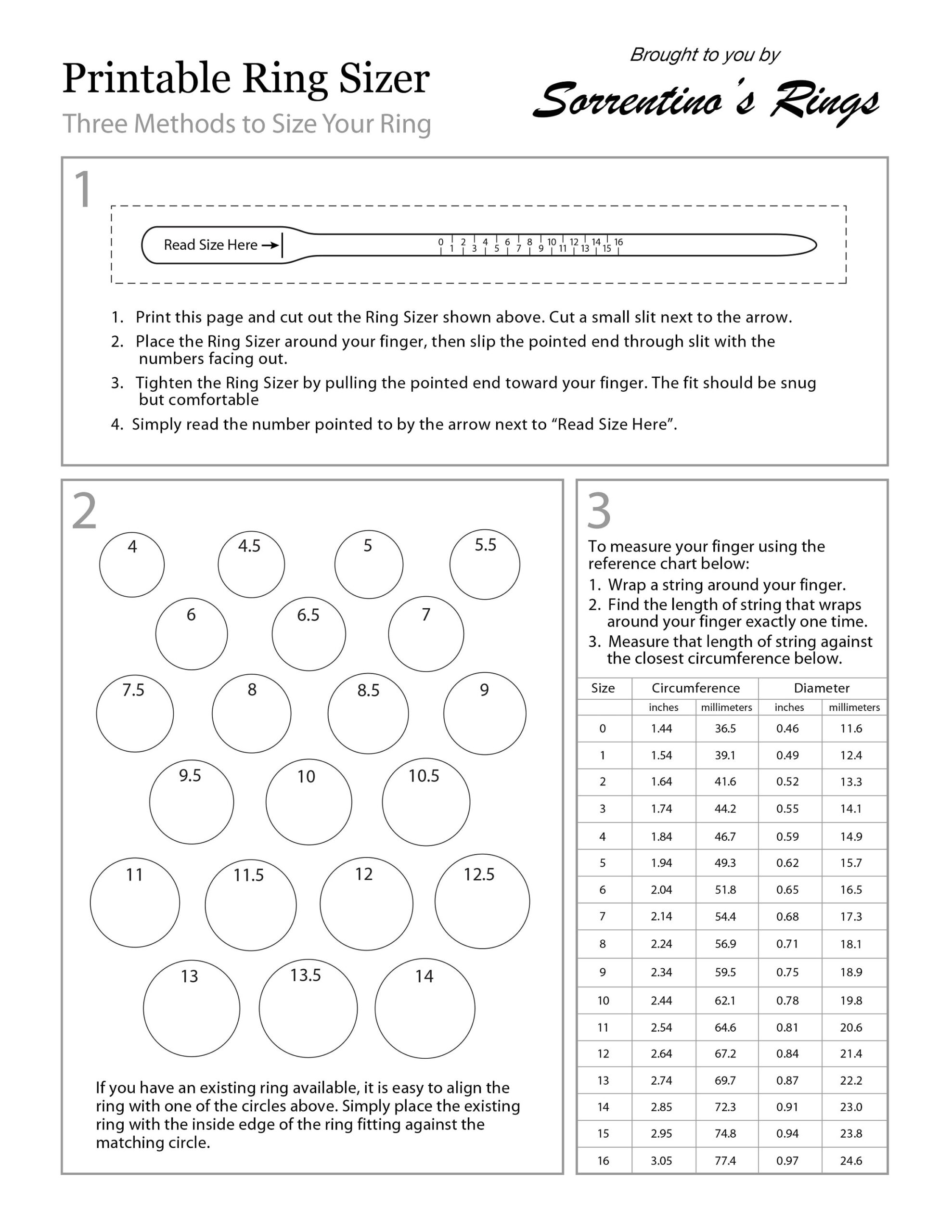 Mens Ring Sizing Chart Printable Chart Template Printable Ring Size Free Sizing Guide Measure Mens