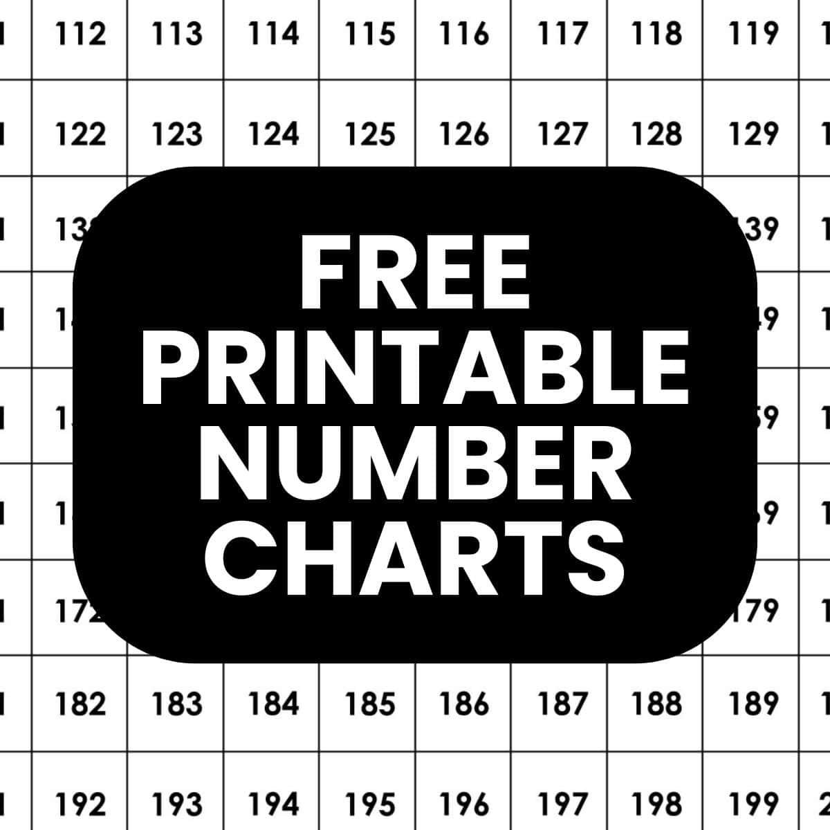 1 100 number chart printable