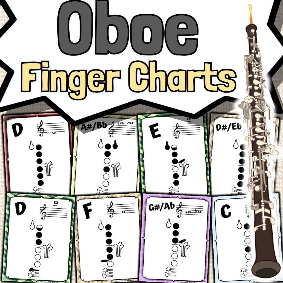 Oboe Fingering Chart Posters Etsy