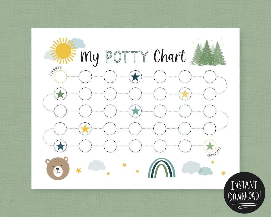 printable potty training sticker chart