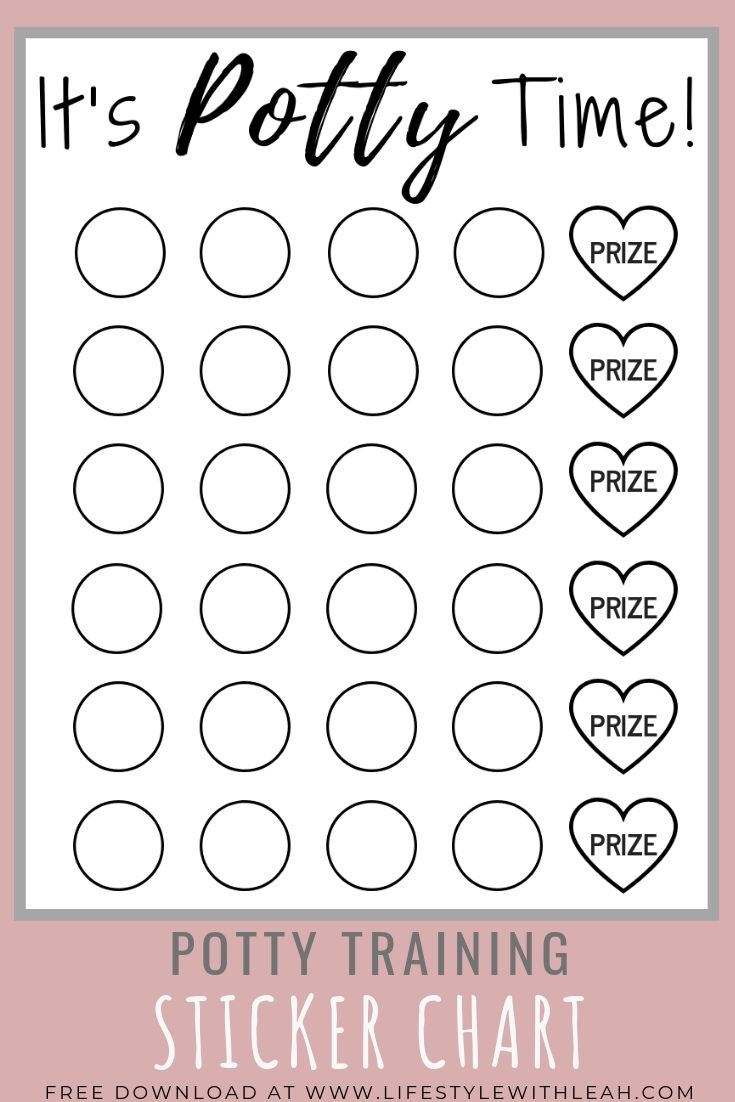 Potty Training Sticker Chart Free Printable Lifestyle With Leah
