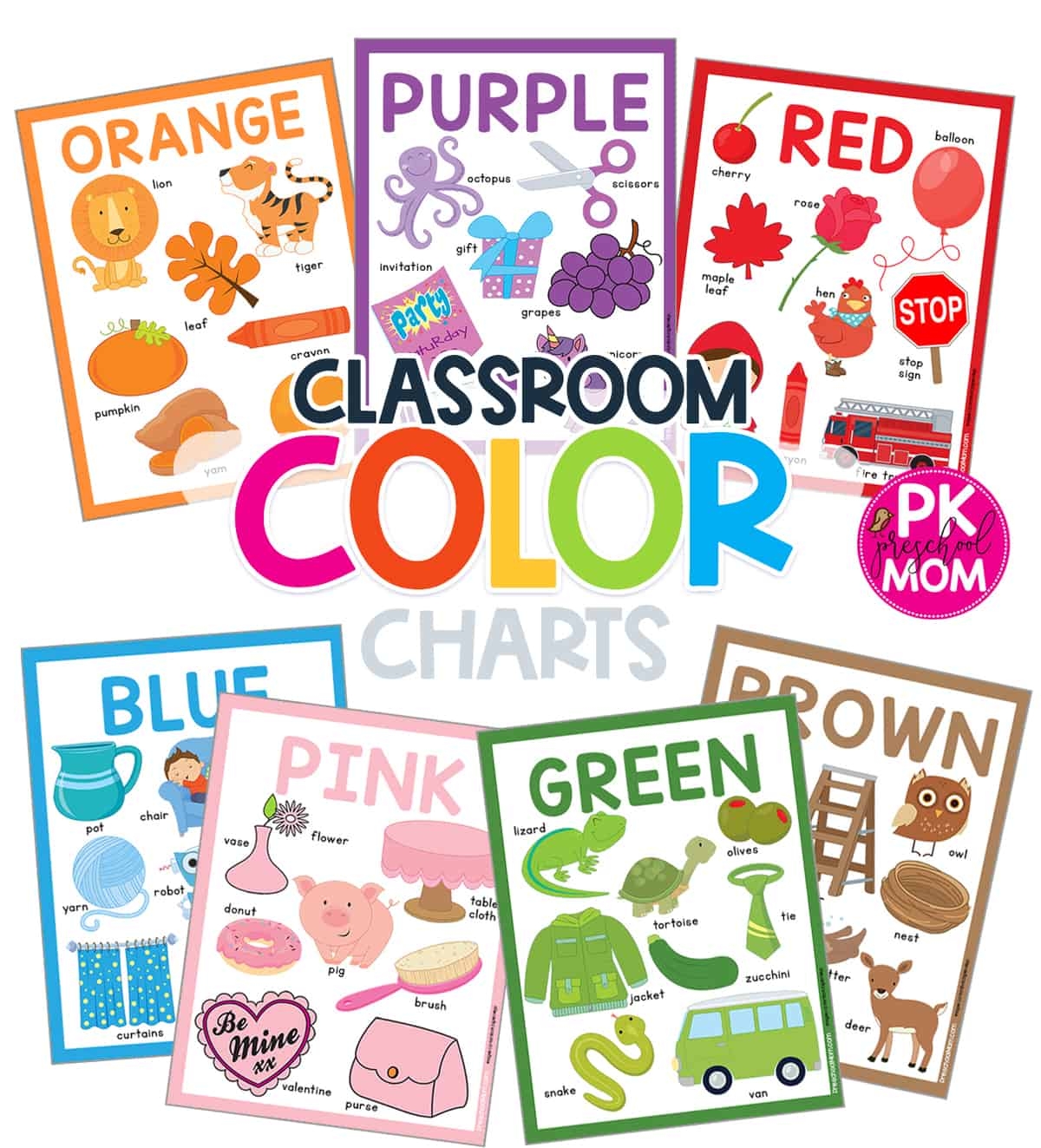 Preschool Color Charts Preschool Mom