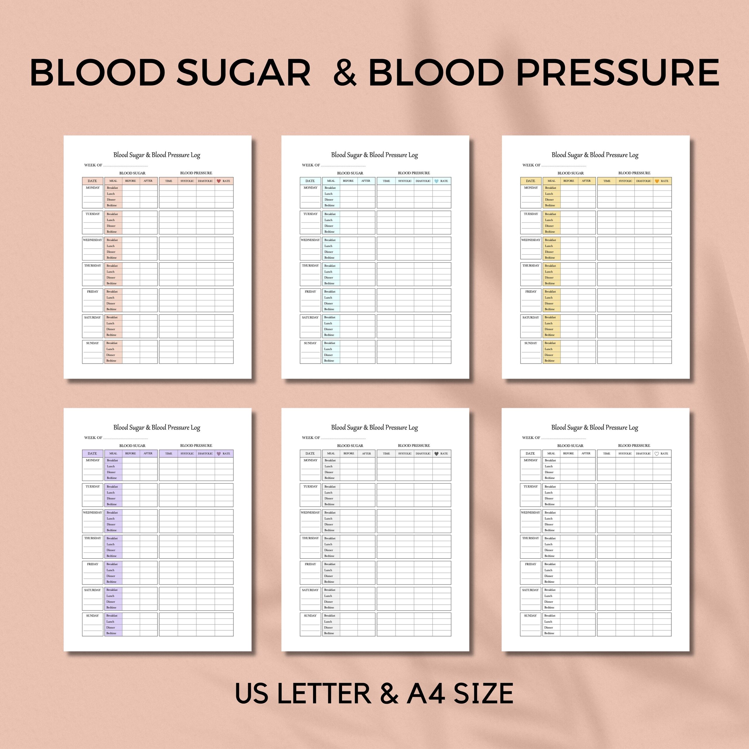 printable blood glucose chart