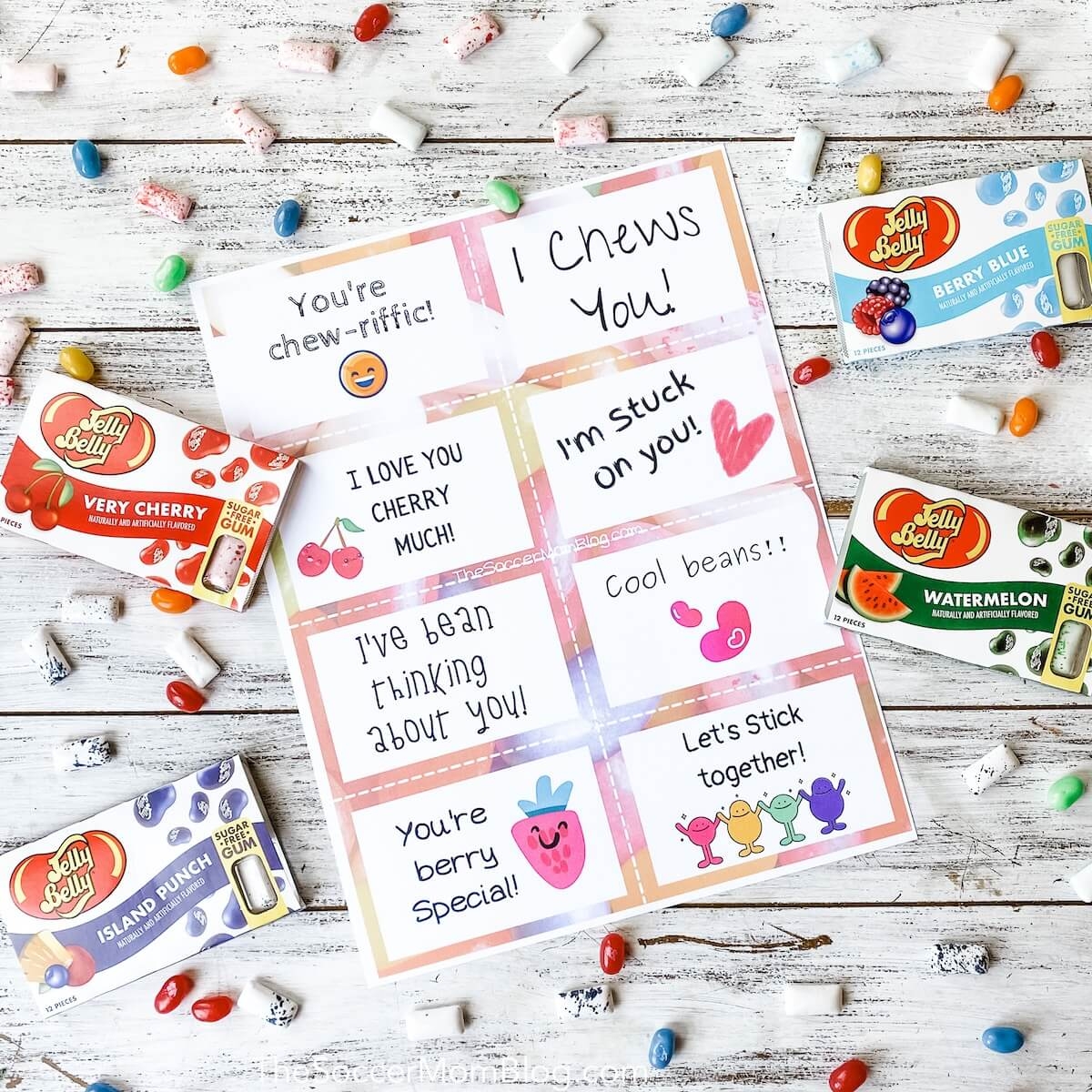 Printable Candy Gift Tags For NEW Jelly Belly Gum The Soccer Mom Blog