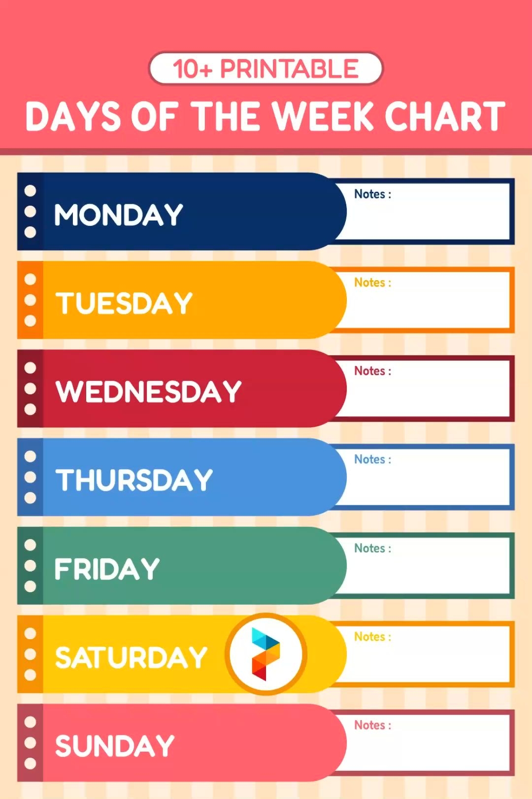 Printable Days Of The Week Chart
