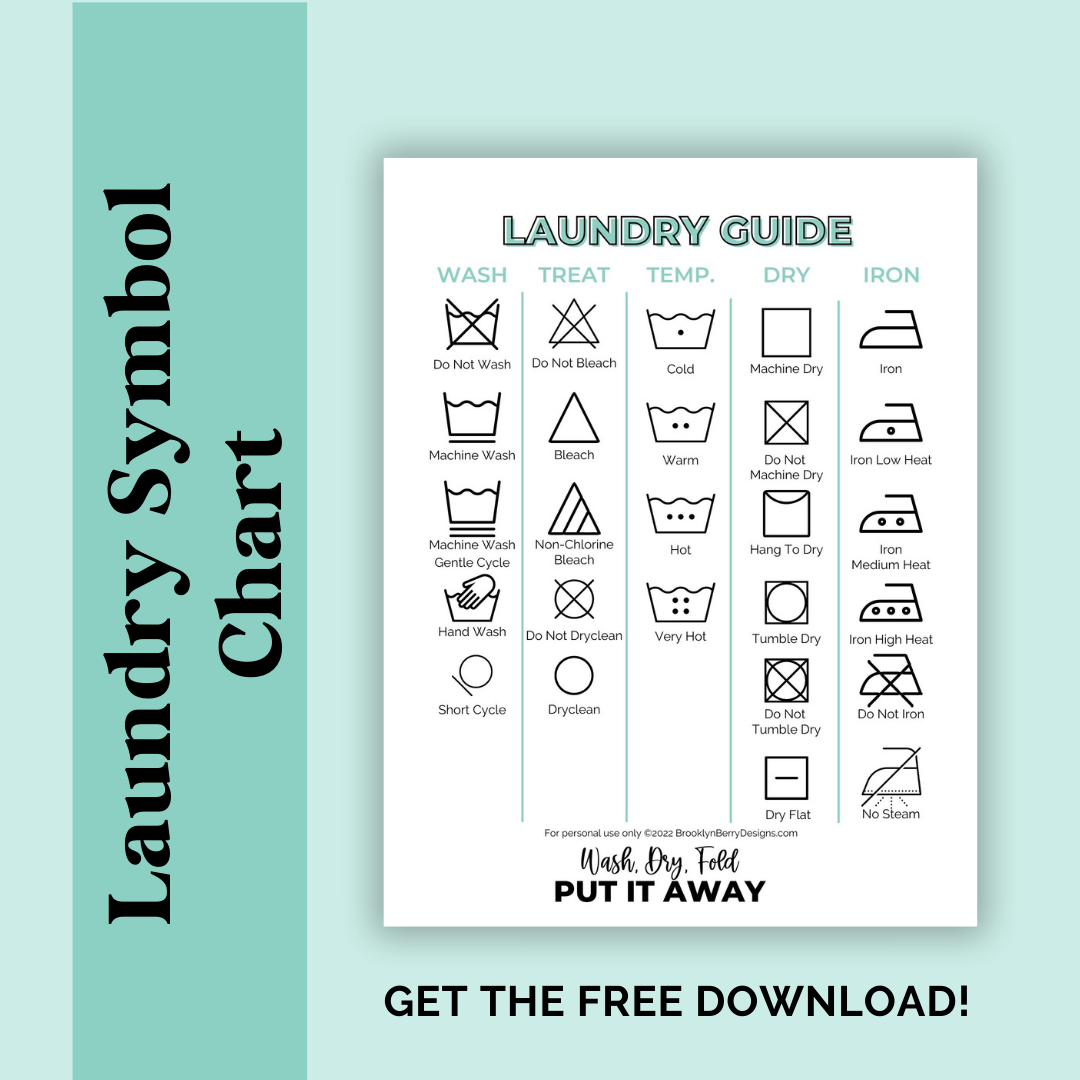 PRINTABLE LAUNDRY SYMBOLS CHART Brooklyn Berry Designs PRINTABLE LAUNDRY SYMBOLS CHART Brooklyn Berry Designs