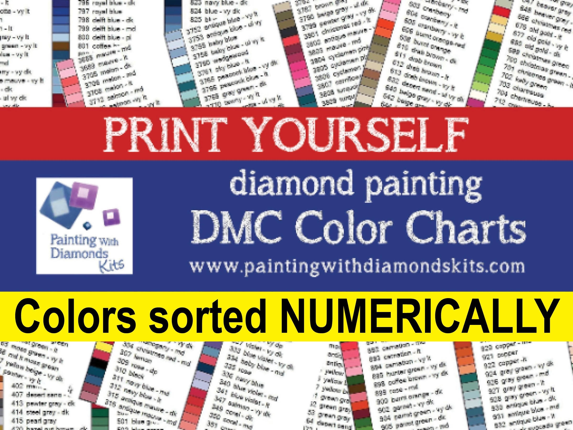 pdf free printable color dmc diamond dotz color chart