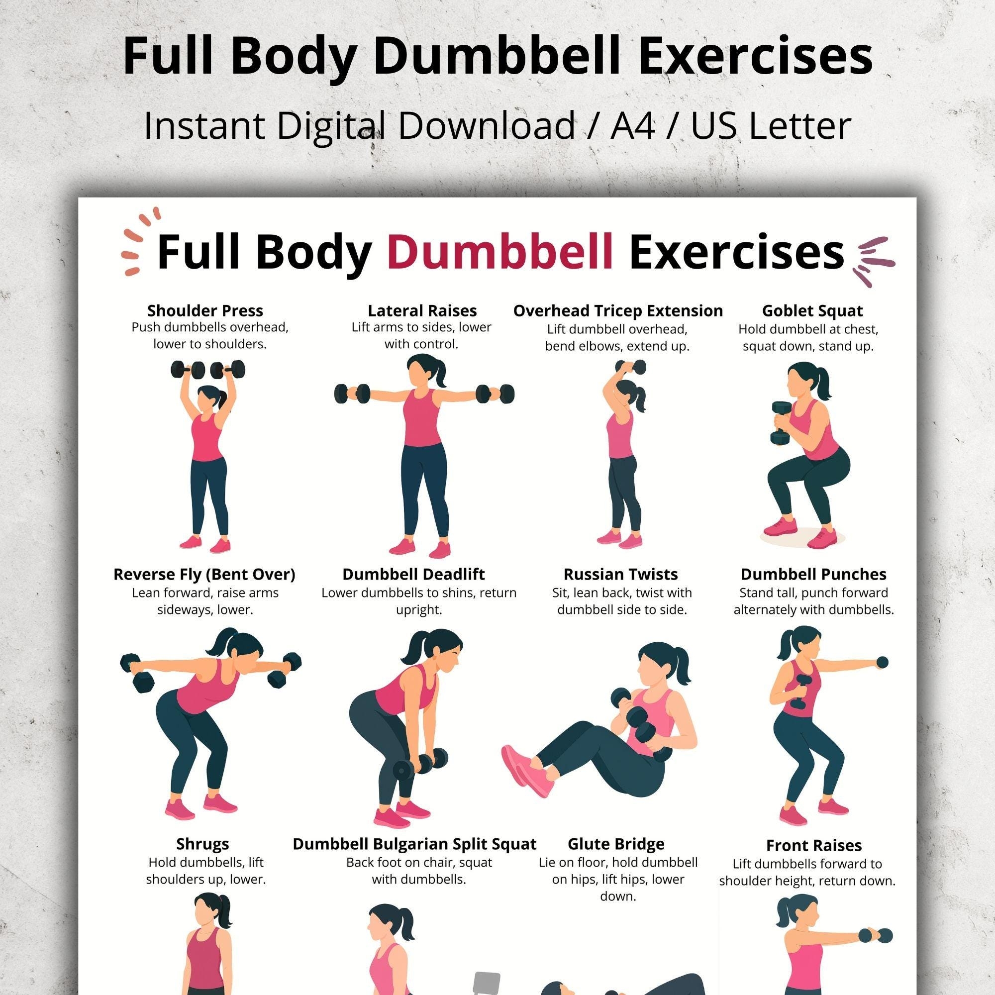 Printable Simple Dumbbell Workout Dumbbell Workout Poster 10 Free PDF Printables Printablee Printable Simple Dumbbell Workout Dumbbell Workout Poster 10 Free PDF Printables Printablee