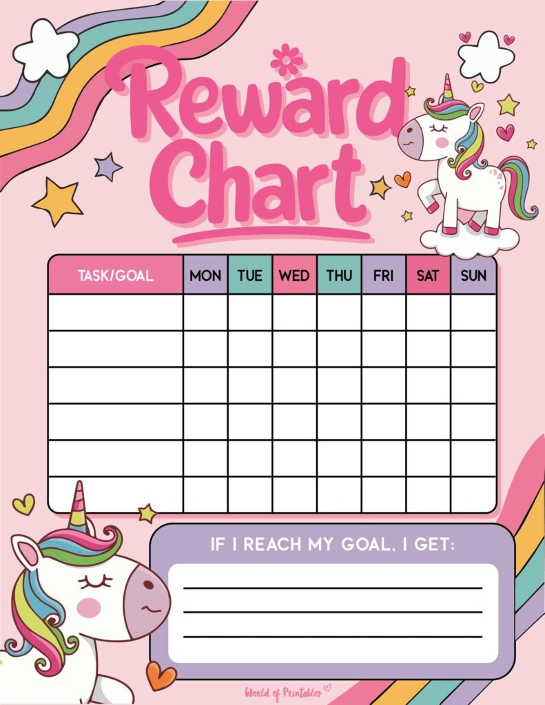 Rewards Chart Printable 20 Free Templates World Of Printables
