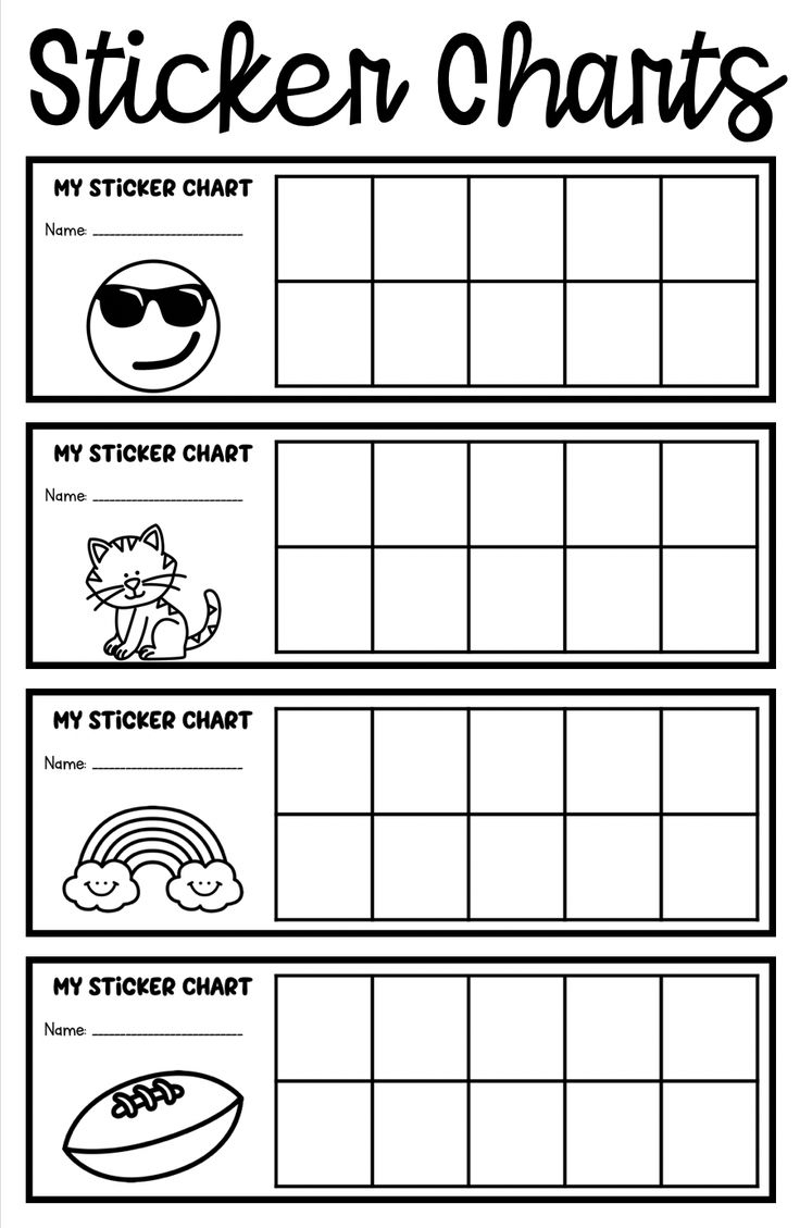 behavior sticker chart printable