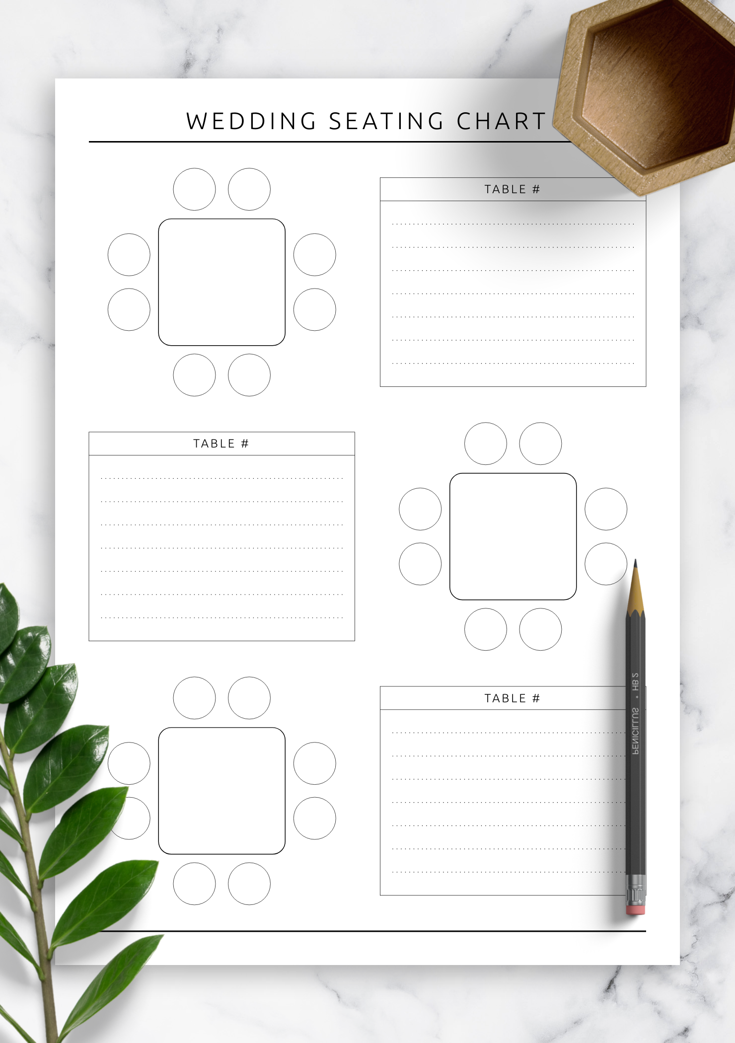 seating chart printable